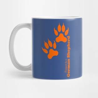 German Shepherd Pawprints Mug